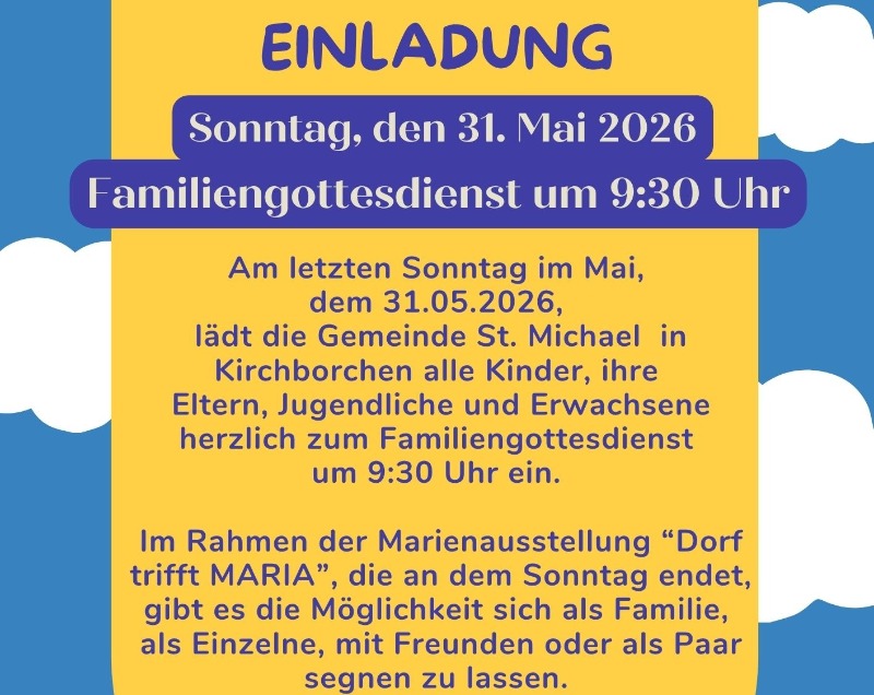 Familiengottesdienst zum Abschluss der Ausstellung Dorf trifft Maria 
