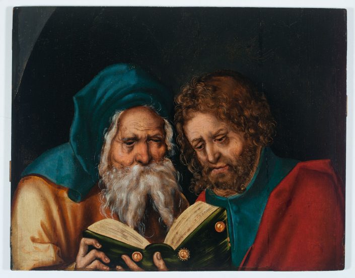 Apostel Judas Thaddäus und Simon Zelotes, Fragment eines Altarflügels, um 1513, Werkstatt Lucas Cranach d.Ä.